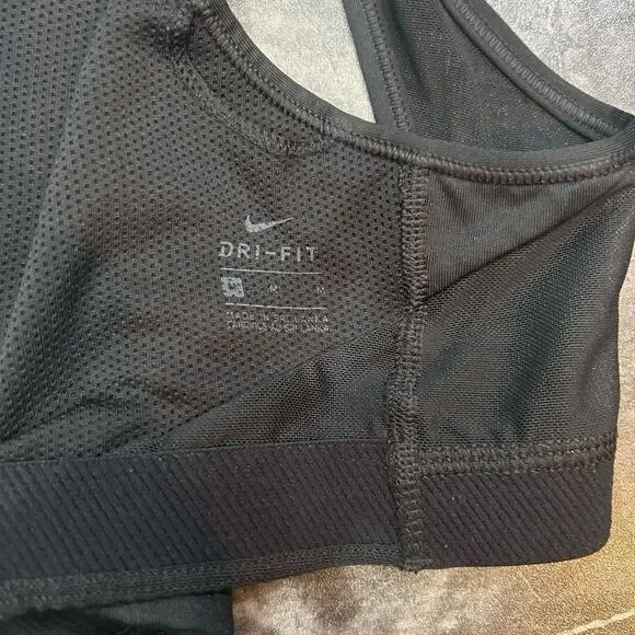 Nike Dri-Fit Women’s Medium Black Sports Bra - Picture 3 of 4